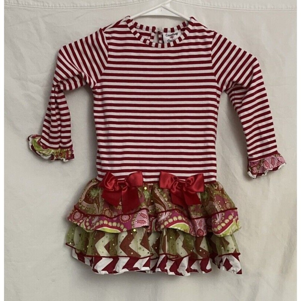Counting Daisies Baby Toddler Girl Size 2T Dress Holiday Christmas
